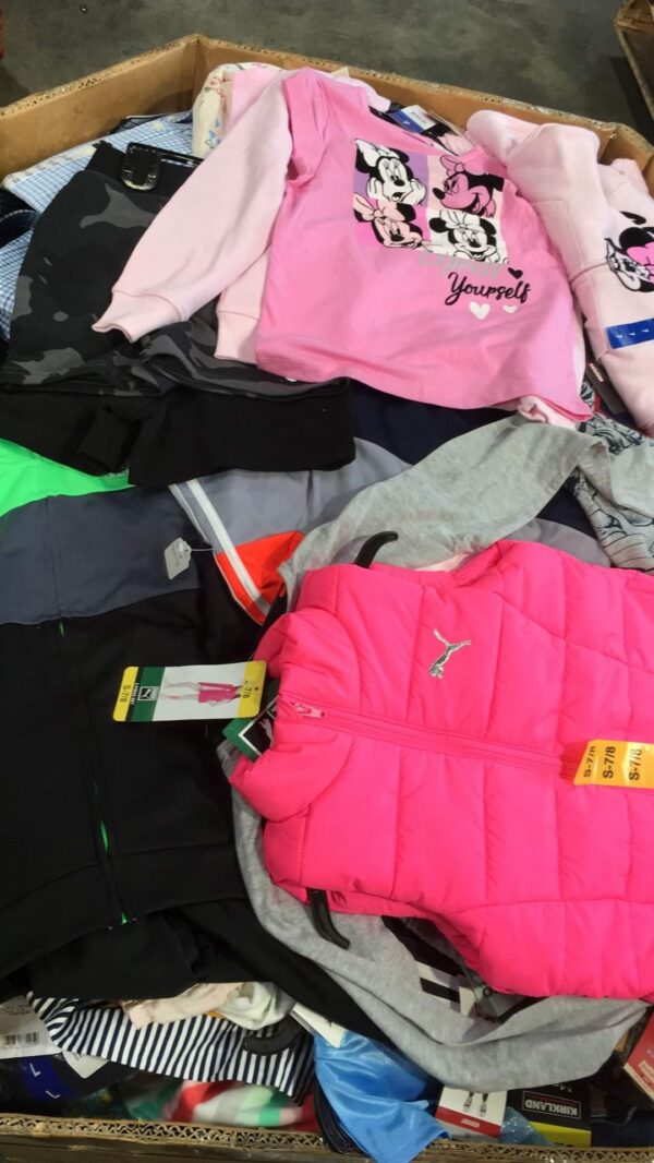 Wholesale Children’s Wear Pallet – Mixed Sizes New Packaged Clothing