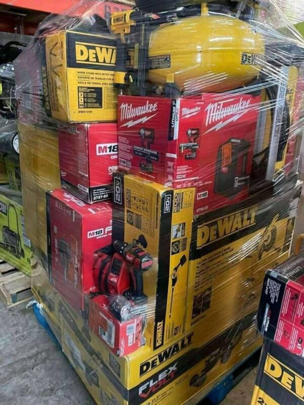 Wholesale Milwaukee & DeWalt Tool Pallet – 60+ Brand New Mixed Power Tools
